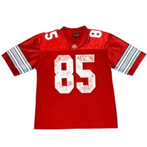 Ohio State Football Jersey Youth Large Buckeyes #85 Red Distressed Boys (14/16)